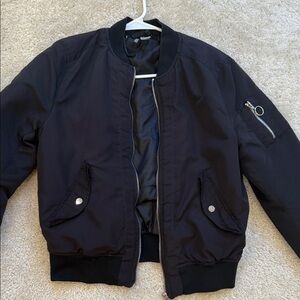 H&M Classic Black Bomber Jacket